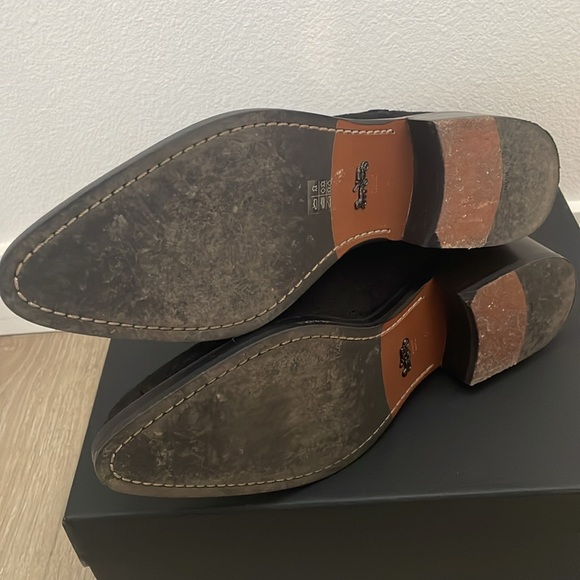 COACH Bowery Chelsea Boot with Cut Out Tea Rose in Black Suede Leather S… - Picture 14 of 15